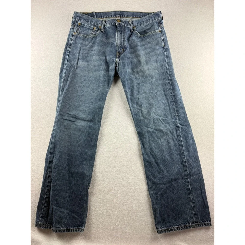 Levis 569 Loose Straight Leg Jeans Mens 33x32 Medium Wash Blue Denim 00569-0110